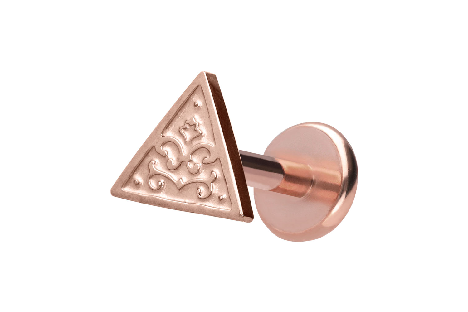 Titan Labret Piercing mit Push Fit DREIECK